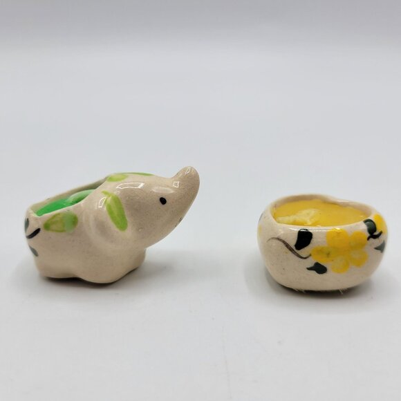 Miniature Ceramic Elephant & Heart Shaped Tealight Doll House Wax Candles - Picture 4 of 6